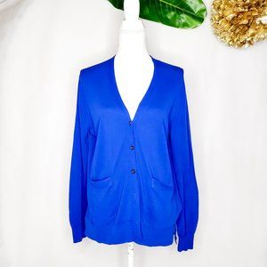 J. Crew Blue Cardigan sz L